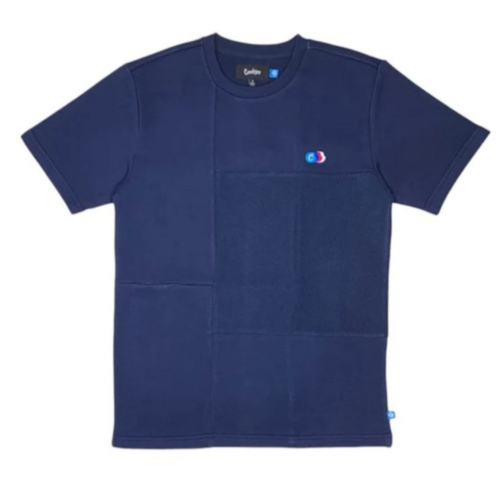 Cookies Back To Back French Terry SS Paneled Knit (Navy) 1565K6802